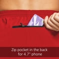 thumbnail image 4 of BALEAF Men's 5 inches Running Athletic Shorts with Zipper Pocket Red Size S, 4 of 6