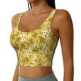thumbnail image 2 of Sports Bras For Women Workout Tank Tops, Flower Print C Running Vest With Removable Cups, 2 of 2