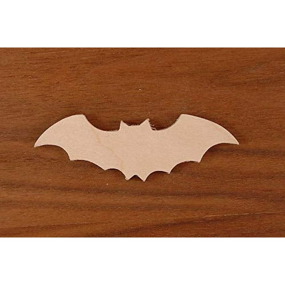 WOODNSHOP BAT Cut Out 1/8 x 14 PKG 2 Laser Cut Wooden BAT