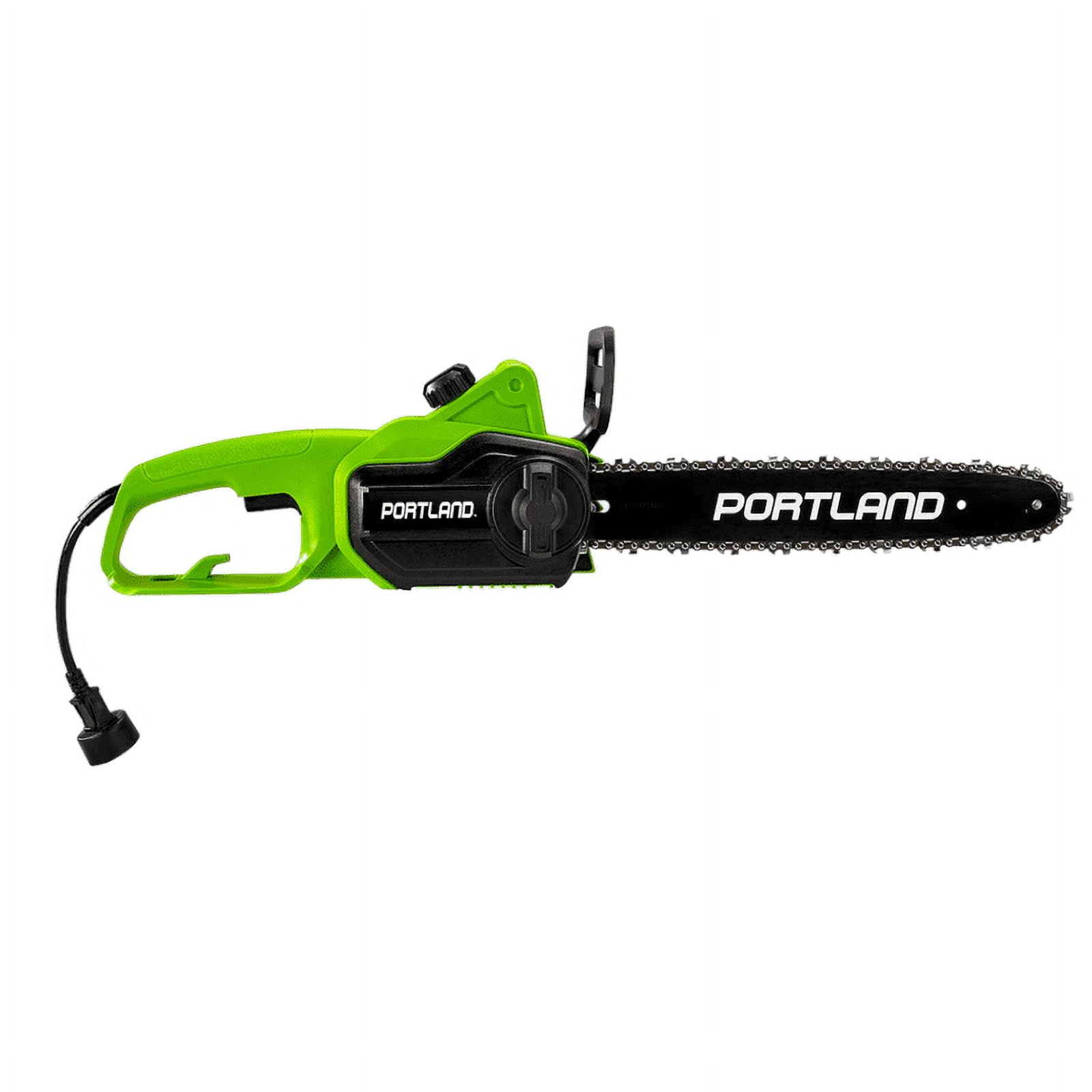PORTLAND 14 9 Amp 120V Electric Chainsaw Lightweight Design Low Kickback Automatic Oiler
