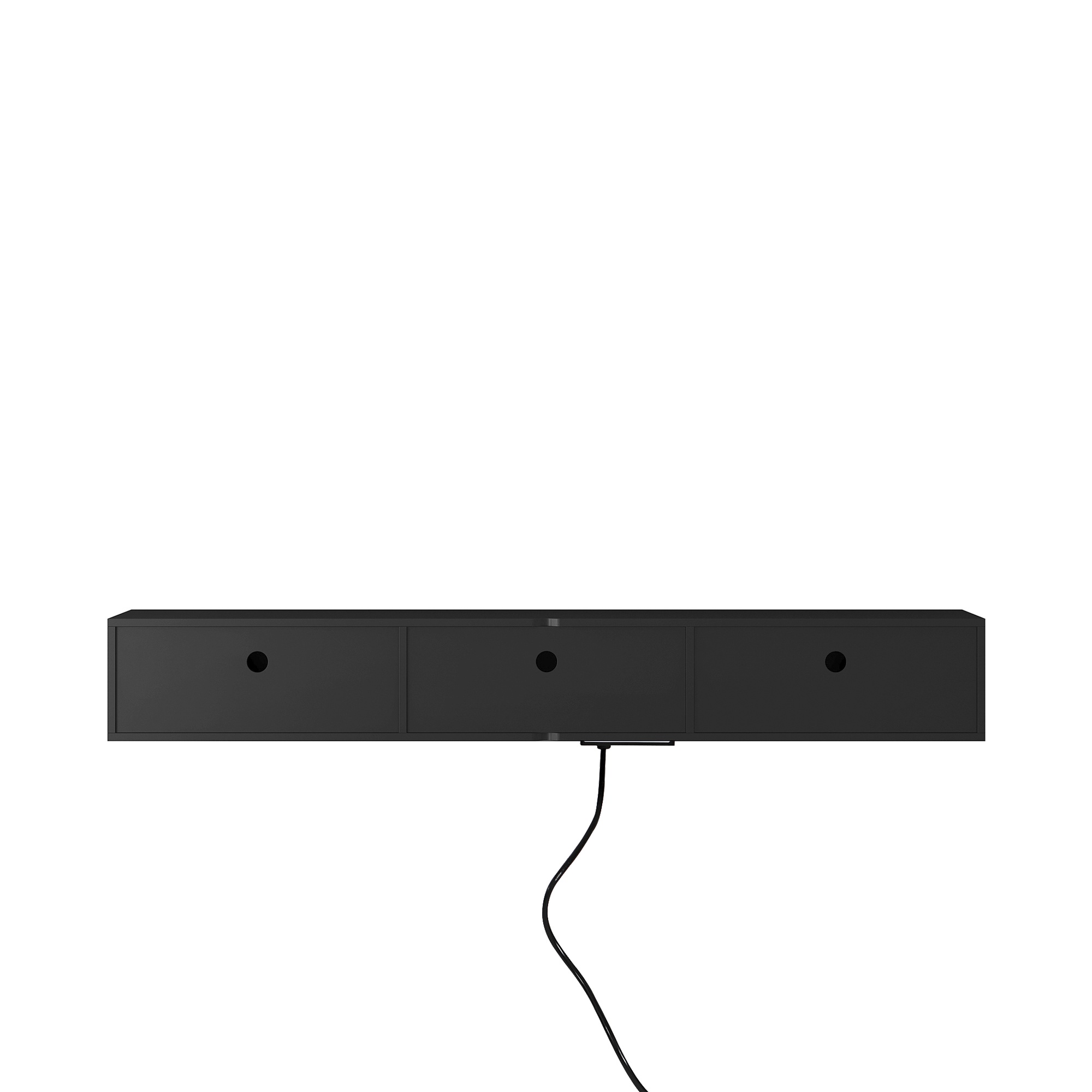 TV Stand for 75 inches TVs, Floating TV Stand with LED Lights, High Gloss Wall-Mounted Entertainment Center for Living Room, Modern TV Cabinet Media Console with Hidden Storage, Black
