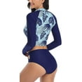 thumbnail image 5 of Women Long Sleeve Swimsuit Two Piece Rash Guard UPF 50+ Floral Swimwear, 5 of 6