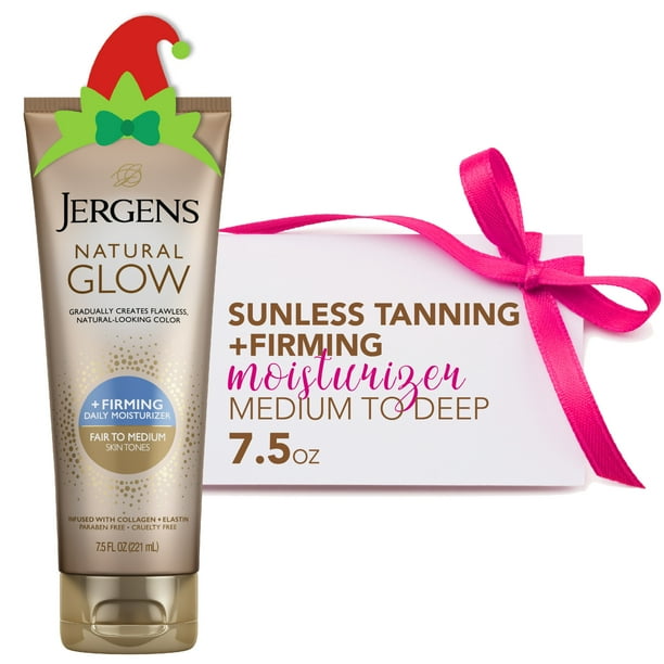 Jergens Natural Glow +FIRMING Sunless Tanning Daily Body Lotion, Medium