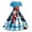 Sky Blue, variant on Women’s Christmas Swing Dress, Short Sleeve Retro Print 1950s Party Dress, Festive Holiday Outfit for Celebrations