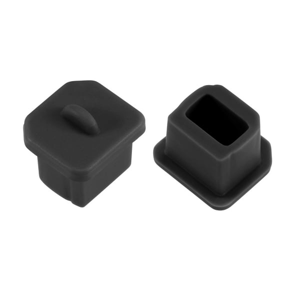 Uxcell 30pcs Black Silicone USB B Port Protectors Anti-Dust Stopper Cap Cover