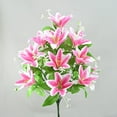 thumbnail image 7 of Artificial Lily Flower, Artificial Flower Bouquet, Faux Flowers, Silk Bridal Bouquet, Multicolor Arrangement, Fake Flowers for Wedding, Home Centerpiece Decor for Wedding Home Party Table Decoration, 7 of 7