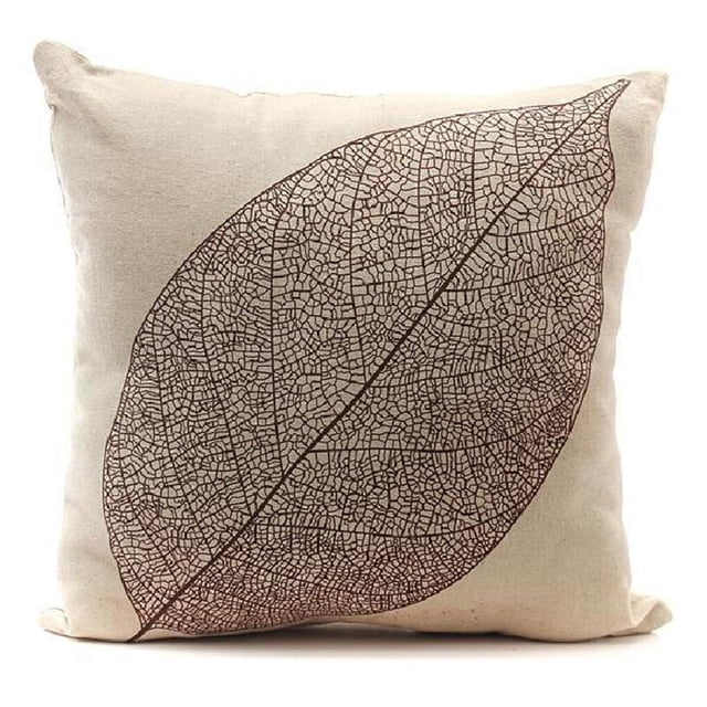 Housse de Coussin Feuille Housse de Coussin Canapé Voiture Maison Décorative Housse de Coussin Carrée Feuille