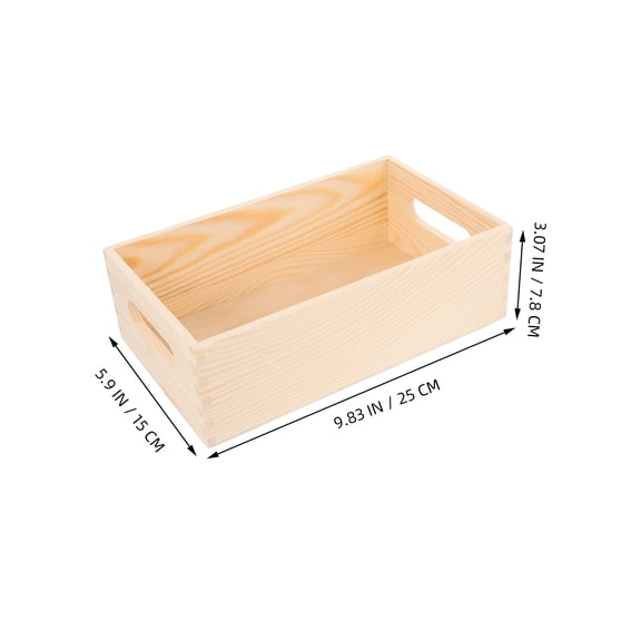 Homoyoyo Wood Tool Box Wooden Crate Natural Wood 1Pcs Household Users