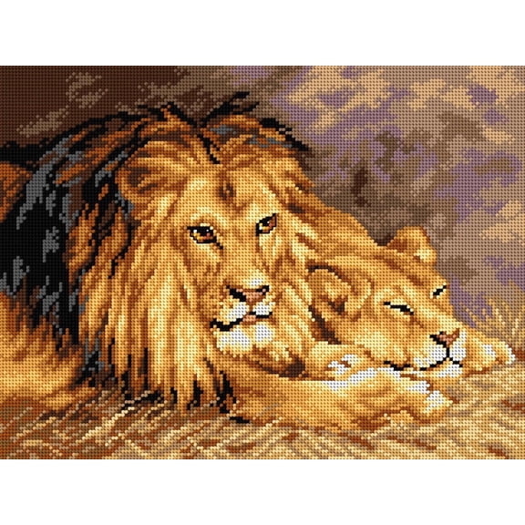 Needlepoint canvas for halfstitch after Geza Vastagh - The Britih Lion 2782J