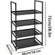 thumbnail image 3 of Organizador de Zapatero | Hierro Multicapa y Tela No Tejida | Diseño Moderno | Estructura Estable y Duradera | Para Entrada, Dormitorio, Hogar, Habitación | Negro | 1 unidad | 72×46×28cm, 3 of 6
