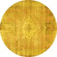 thumbnail image 1 of Ahgly Company Indoor Round Persian Yellow Traditional Area Rugs, 8' Round, 1 of 4