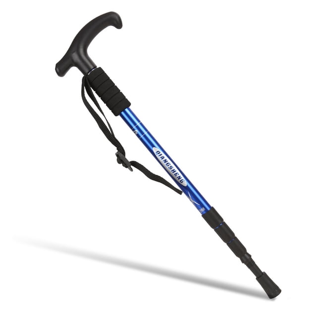 Greeniant Bastones de trekking, ultraligeros, plegables, retráctiles, para caminar, bastones para caminar, camping, escalada, montañismo, muleta, bastón Escalada Azul Greeniant OD003557-03