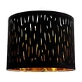 thumbnail image 4 of KFFKFF Set of 2 Drum Lamp Shades, 13 in Top x 13 in Bottom x 10 in Height, Medium-Sized Replacement Shades with Harp for Table, Floor, and Pendant Lamps, Black Hollow-Carved Pattern Design, 4 of 10