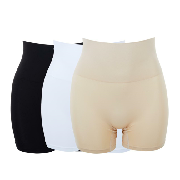 Yummie 3-pack Seamless Shaping Shortie in Black/Frappe/White, 1X/2X (630828)