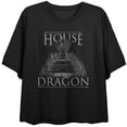 thumbnail image 5 of House of the Dragon Title Logo Women's Black Crop Tee-XS, 5 of 7