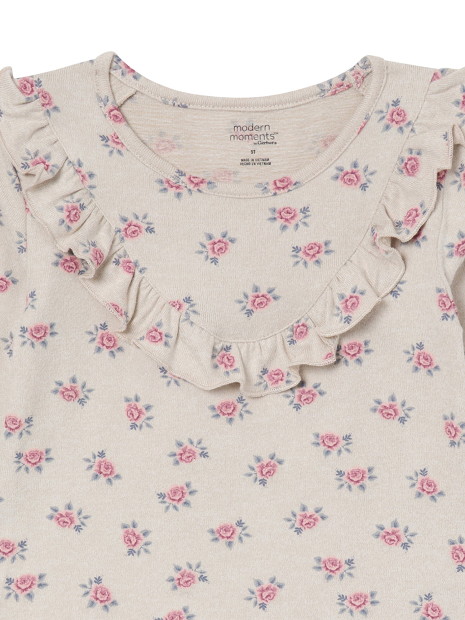 Modern Moments by Gerber Toddler Girl Ruffle Top and Legging Set, 2-Piece, Sizes 12 Months - 5T