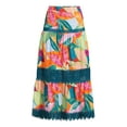 thumbnail image 4 of Time and Tru Women’s Tiered Maxi Skirt with Lace Trim, 4 of 5