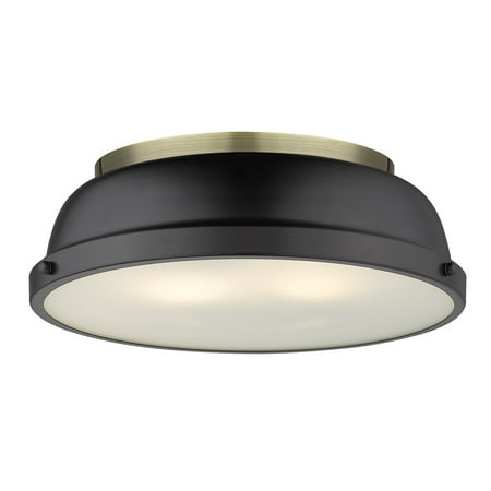 

Golden Lighting Duncan Matte Black Shade Flush Mount