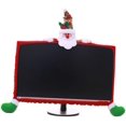 thumbnail image 1 of Generic 25-35 Inch Computer Monitor Cover Red Cloth Fitted Design Christmas, 1 of 6