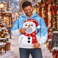 thumbnail image 7 of RGGEEUN Dog Pouch Hoodies Pet Carrier Hoodies Christmas Snowman Graphic Long Sleeve Hooded Pullover with Pocket Mens Sweatshirt for Small Pets Everyday Use,L, 7 of 7