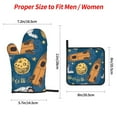thumbnail image 4 of XMXT Heat Resistant Oven Mitts and Pot Holders Sets, Cartoon Universe Stickers Oven Mitt Hot Pads Kitchen Cooking BBQ Gloves, 4 Pcs, 4 of 8