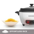 BLACK+DECKER 6Cup Electric Rice Cooker and Food Steamer with Automatic
