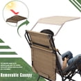 thumbnail image 2 of Devoko Patio Zero Gravity Chair Outdoor Folding Recliner Lounge Chair with Attachable Sunshade Canopy and Holder, Beige, 2 of 7