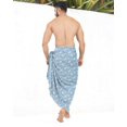 thumbnail image 3 of LA LEELA Men's Holiday Pareo Standard Swimsuits Elegant Vacation Sarong Swimwear Long Swim Beach Wrap One Size Palm Tree, Blue Vacation, 3 of 5