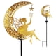thumbnail image 1 of Led Moon Fairy Crackle Glass Light Solar Statues Al Aire Libre Arte Hierro, 1 of 9