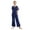 Bleu Marine, variante sur Raenseen Combinaison pour Filles, Col Ras du Cou Perlé, une Pièce, Barboteuses d'Été Décontractées, Salopettes, Pantalon à Jambe Grand, Rose 14
