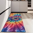 thumbnail image 4 of Colorful Rainbow Tie Dye Spiral Pattern Kitchen Rug Mat,Kitchen Runner Rugs Non Skid Washable,Decorative Kitchen Floor Mats for Kitchen,Sink,Laundry,17"X47", 4 of 5