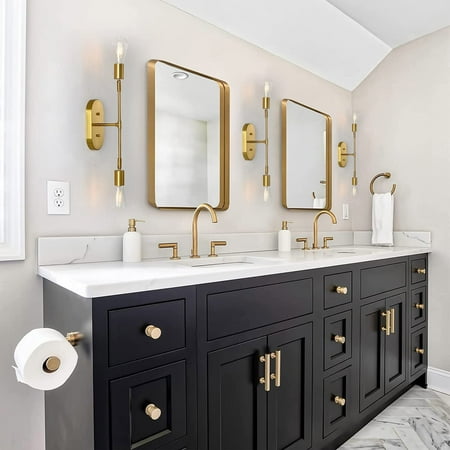 

Lights Bathroom Light Fixtures Chrome，Bathroom Vanity Light Fixtures Adjustable Light Arm Contemporary Metal Indoor Wall Lamp for Living Room Hallway Gallery