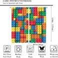 thumbnail image 2 of Building Blocks Toy Curtains, Abstract Contour Colorful Plastic Brick Geometric Print Pattern Window Treatment Drapes for Boy Girl Bedroom Playroom Set 2 Panels,42x54 Inches, 2 of 8