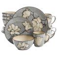 thumbnail image 1 of Gibson Elite 16 Piece Reactive Glaze Dinnerware Set Plates, Bowls, & Mugs, Gray, 1 of 8