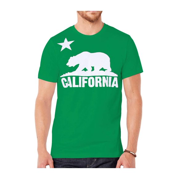 Mens Short-Sleeve Men's California Bear Logo T-Shirt - Kelly - Small