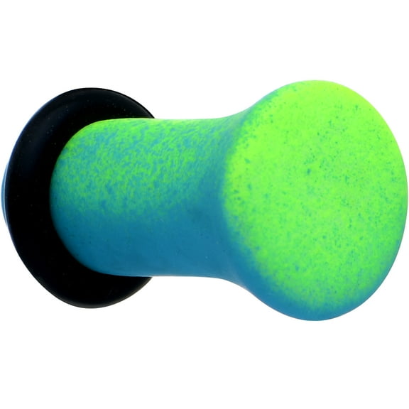 Body Candy Womens 2Pc 4G Ear Plugs Green Blue Ombre Matte Acrylic Single Flare Ear Plug Gauges Set of 2