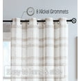 thumbnail image 6 of AZZCIA 54"x84" Gray and white Curtain - Semi-Sheer Light Filtering, Top Grommet Modern Ring Top for Living Room, 6 of 7