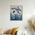 thumbnail image 3 of Nawypu  Beach Ocean Whale Canvas Wall Art Prints, Summer Whale Vintage Paintings Prints, Artwork for Sea Life Theme Decor Bathroom Bedroom Living Room Sea House Home Decorations, 3 of 4