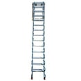 thumbnail image 4 of 11.5ft Folding Attic Ladder Wall-Mounted Loft Stairs Retractable Extension Loft Ladderwith Armrests and Pull Rod 14 Pedals 31.4*23.6 Inch Frame Al-Mg Alloy Blue, 4 of 7