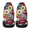 thumbnail image 5 of XYZCANDO 2 pcs Car Seat Covers for Interior Car Interior Decor Cozy Wear Resistant, Auto Van Truck Front Seat Cover, Flowers Pattern, 5 of 10