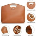 thumbnail image 4 of Waterproof Leather 14-16in 2pcs Laptop Bag for Women, 2-In-1 Laptop Tote Set - Where Style Meets Function, Easy to Carry, 4 of 6