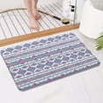 thumbnail image 4 of Pink and Blue Diamond Shaped Boho Pattern Bathroom Rugs Mat,Non Slip Microfiber Bathroom Rug,Rubber Backing,Soft Bathroom Mats for Bathroom Floor,Tub and Shower,17x27in(43x68cm), 4 of 5