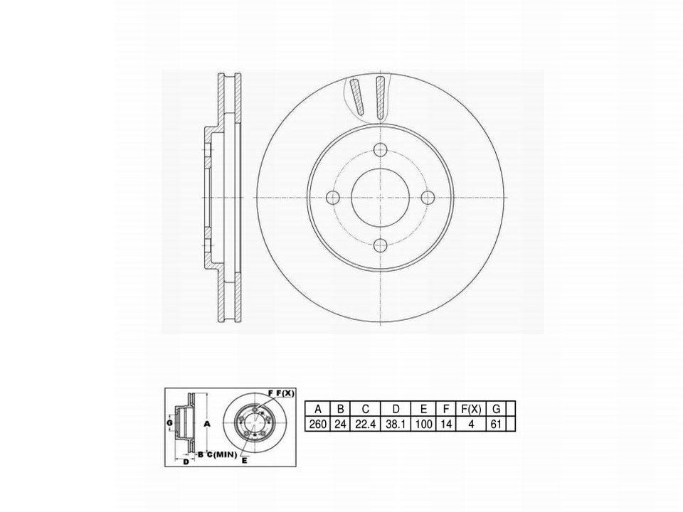 Winstop Brake Rotor, Front WS230878, Chrysler LeBaron 1986-1984