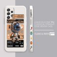 thumbnail image 3 of Funda para Samsung Galaxy A91 A73 A72 A71 A53 A52 A33 AO3S 4G 5G Funda de silicona líquida Simple elegante y lujosa astronautas espaciales, 3 of 5