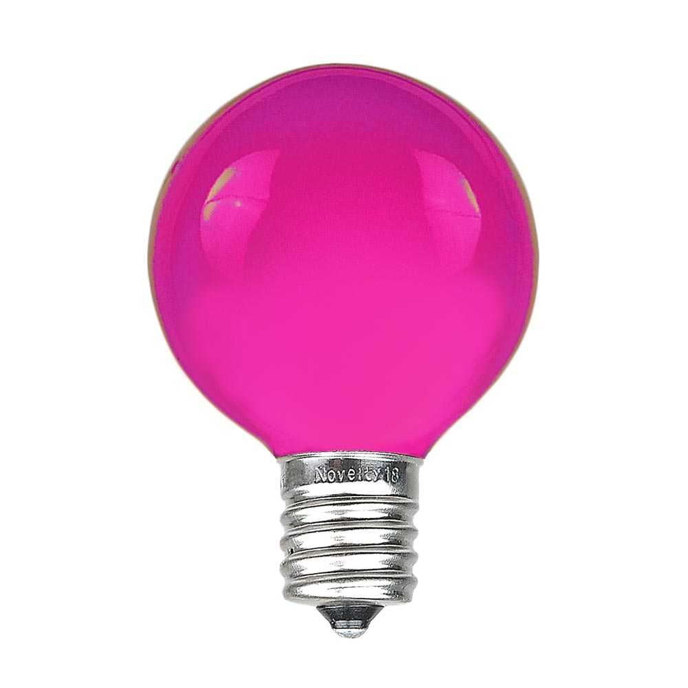 Novelty Lights 25 Feet Purple G50 Globe Outdoor Patio String Lights, Black Wire