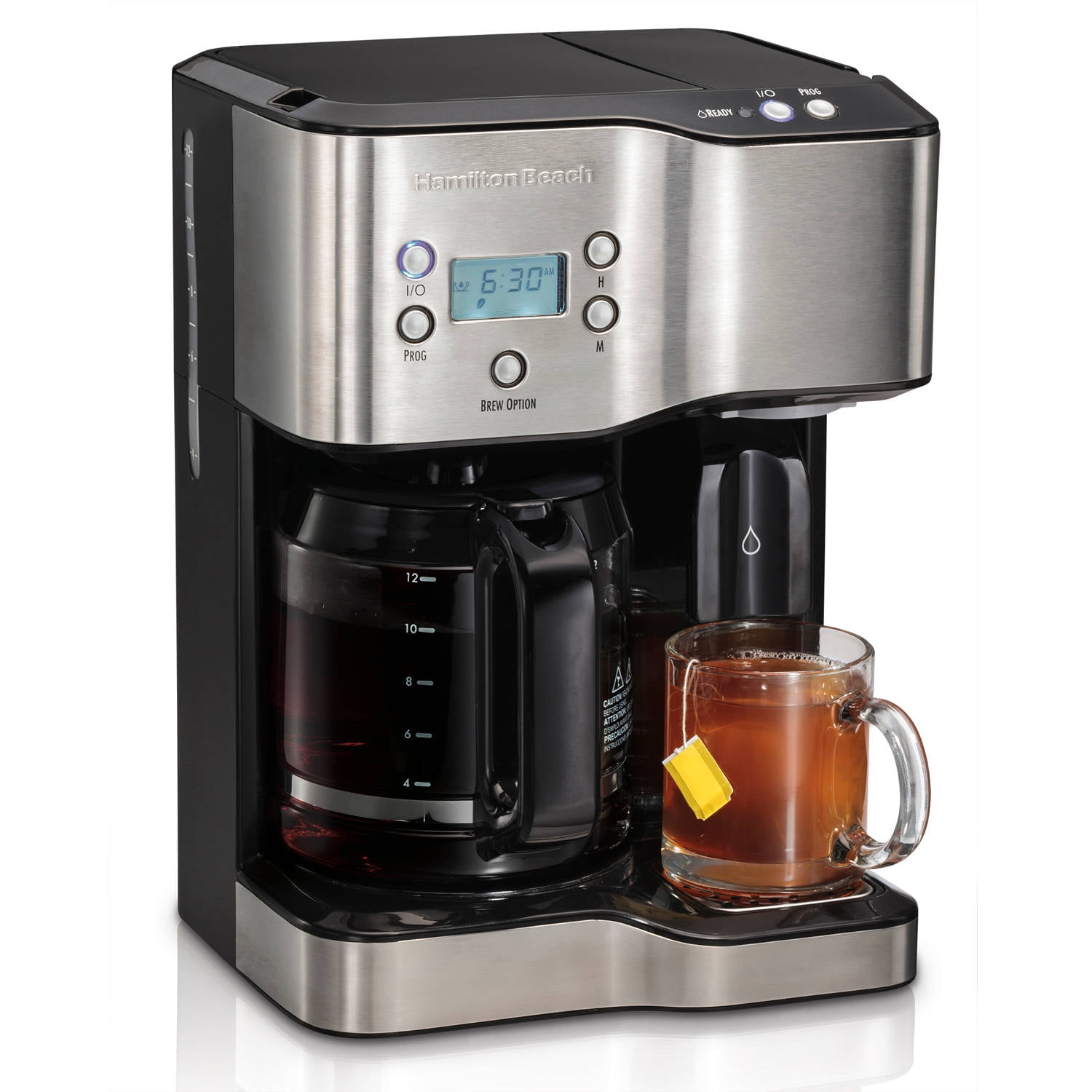 Coffee Maker Machine Hot Water Dispenser Dual Coffeemaker 12 Cup Pot Glass New 