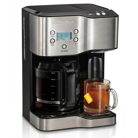 Hamilton Beach 49982 Programmable Coffee Maker & Hot Water Dispenser, 2-Way, Black and