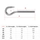 thumbnail image 4 of 3 uds Marine 304 acero inoxidable gancho ojo tornillo, 4 of 9