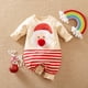 thumbnail image 3 of Disfraz de Papá Noel para el primer día de Navidad de Umorden para bebés, niños y niñas, mono de duende de Papá Noel, traje de 0 a 18 meses, 3 of 5