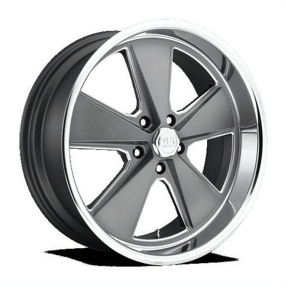 US Mag 1PC Aluminum Rim U120 ROADSTER 20X10.5in Matte Gun Metal Machined Finish, U12020057357